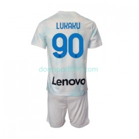 Koszulka Inter Mediolan Romelu Lukaku 90 Dziecięcy Wyjazdowe Koszulki Piłkarskie 2022-2023 Krótki Rękaw